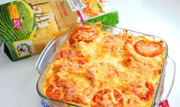 Лазанья с форелью