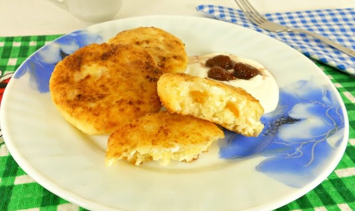 Сырники с курагой