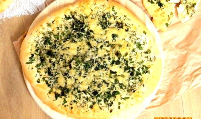 Хлеб с сыром и зеленью