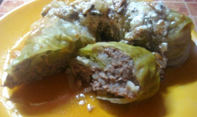Голубцы с грибами и фаршем