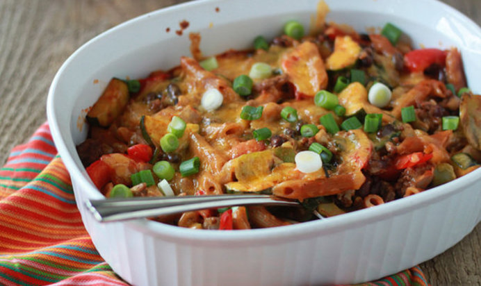 Запеканка из кабачков с фаршем