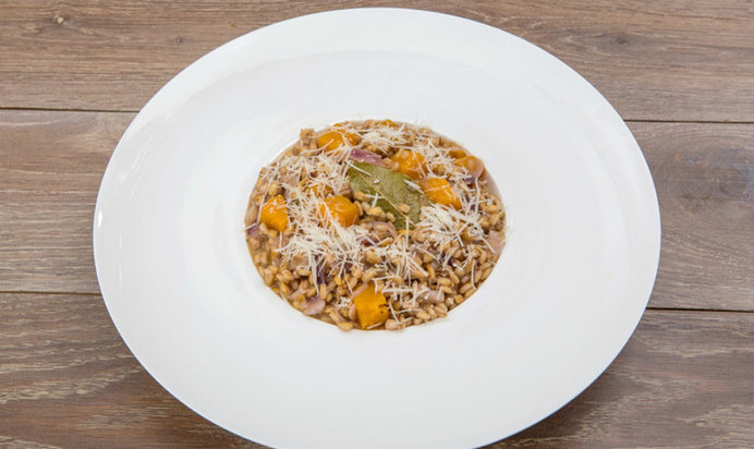 Перловое ризотто с тыквой