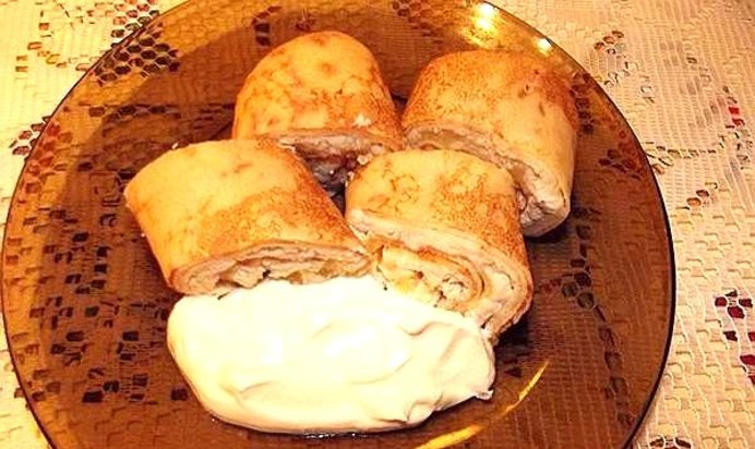 Блинчики с начинкой из курицы