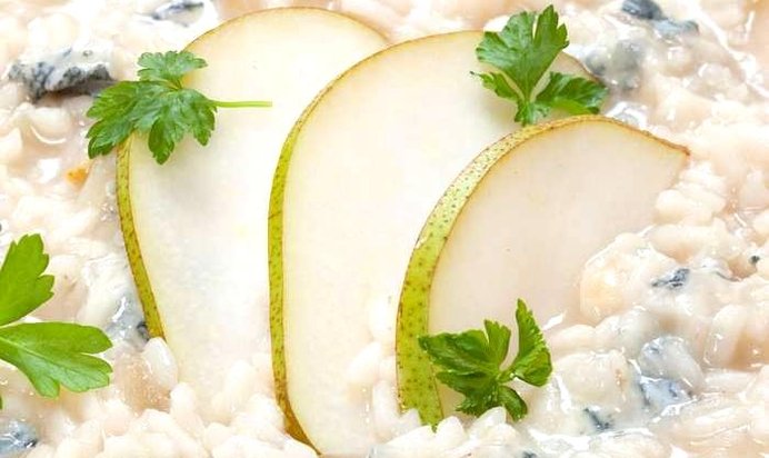 Ризотто с горгонзолой и грушей
