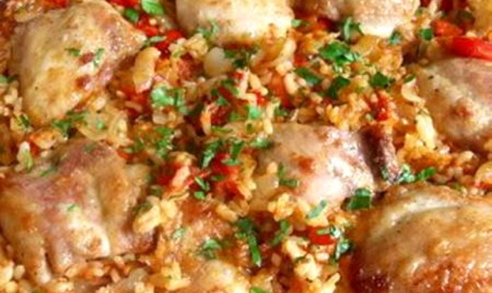 Цыпленок с рисом в горшочке