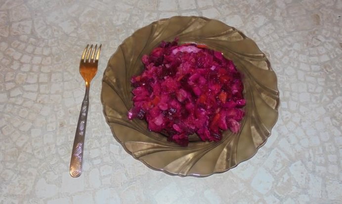 Винегрет с грибами