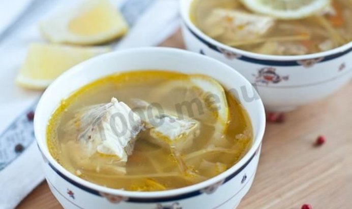 Рыбный суп уха из осетра