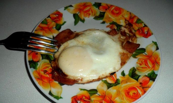 Яичница Быстрый завтрак