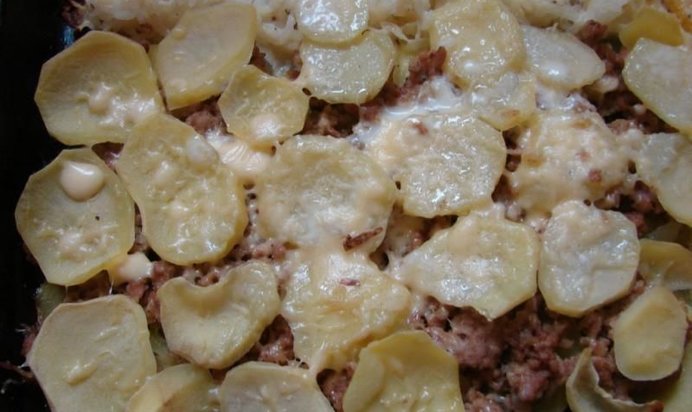 Картофельная запеканка с говяжьим фаршем