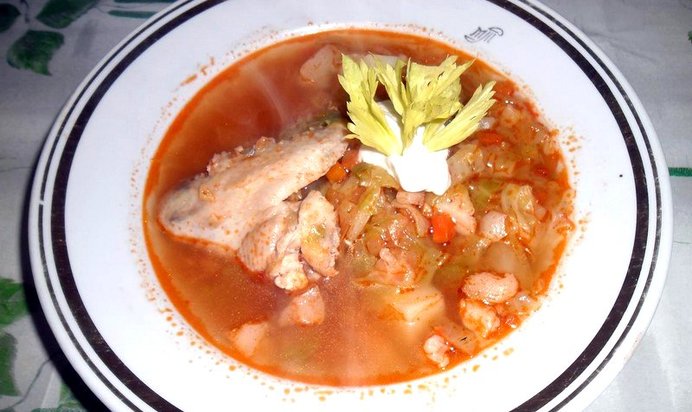 Щи с сельдереем