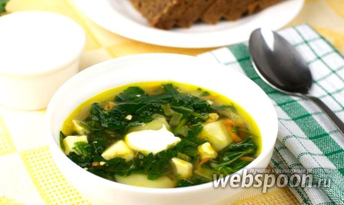 Зелёный борщ с крапивой