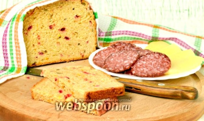 Хлеб из полбяной муки с сушёной свёклой и тыквой