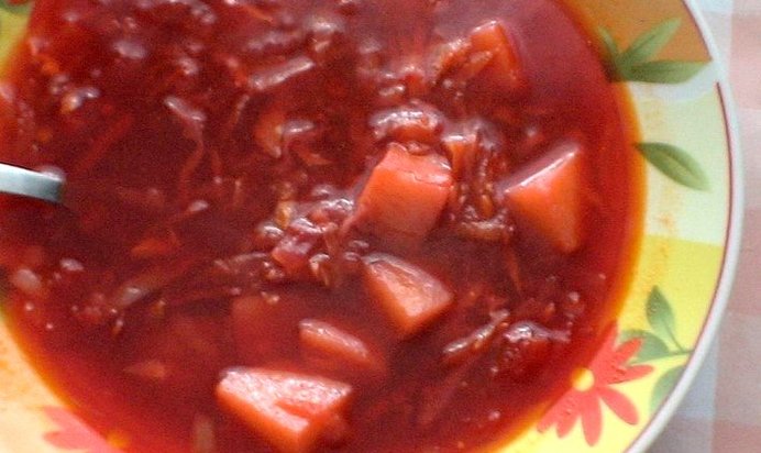 Постный борщ