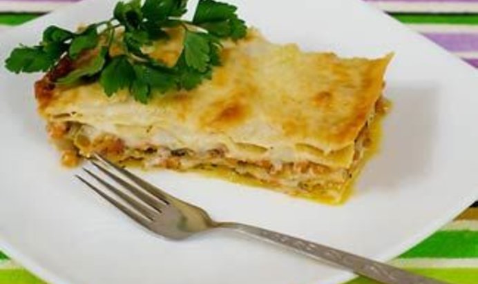 Пряная овощная лазанья с тыквой