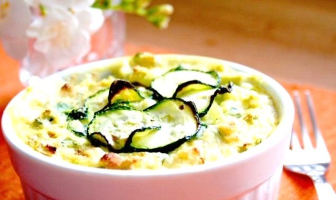 Запеканка из кабачков с сосисками