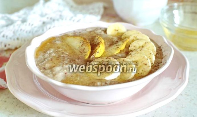 Овсянка с бананом и грушей