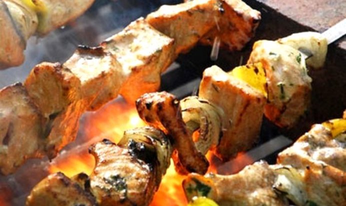 Кижуч на мангале