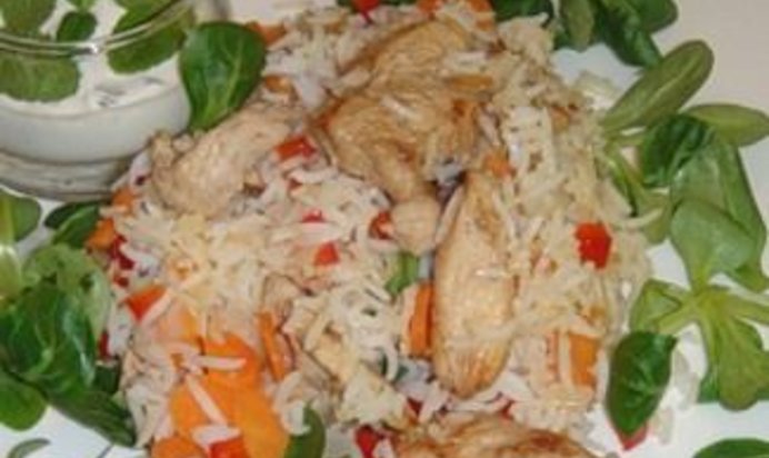 Цыпленок с рисом и йогуртом