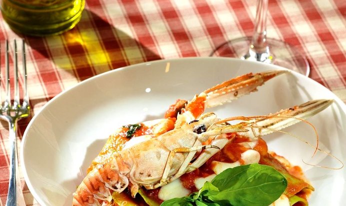 Лазанья Frutti di Mare со шпинатом