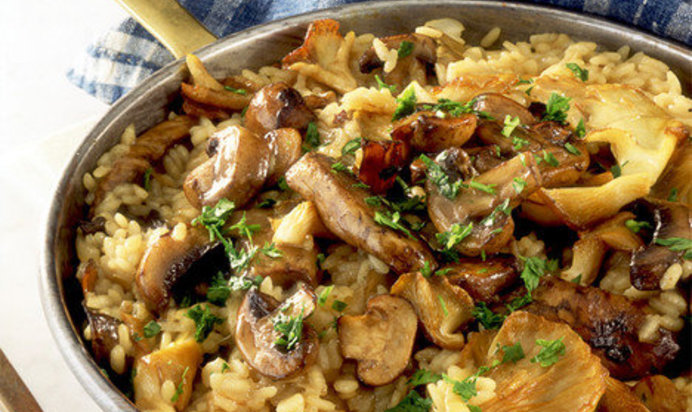 Грибное ризотто в мультиварке