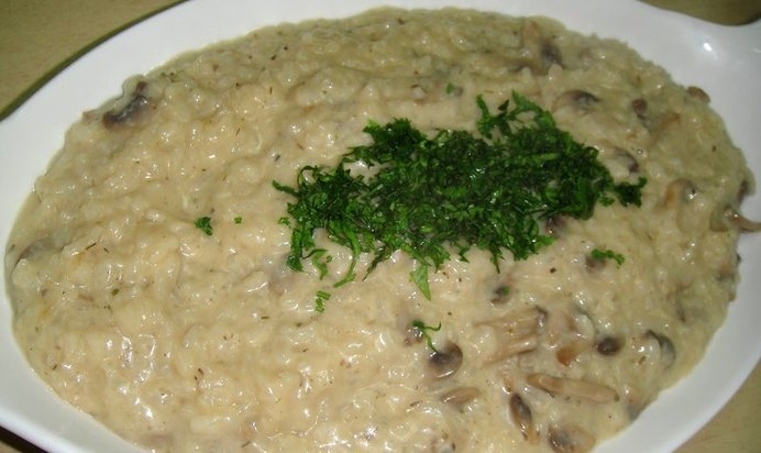 Ризотто с сыром и грибами