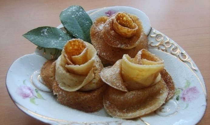 Блинные розочки