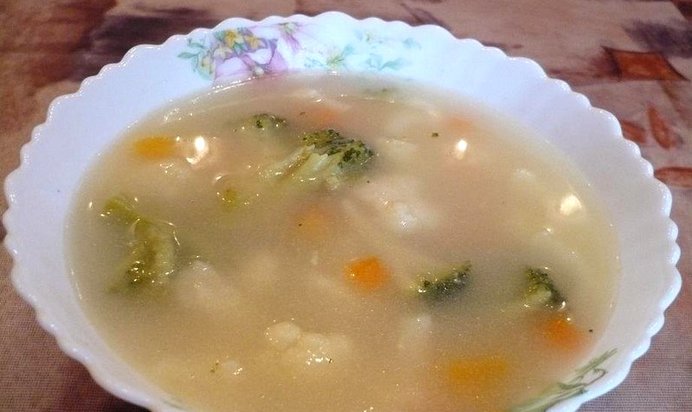 Сырный суп с капустой