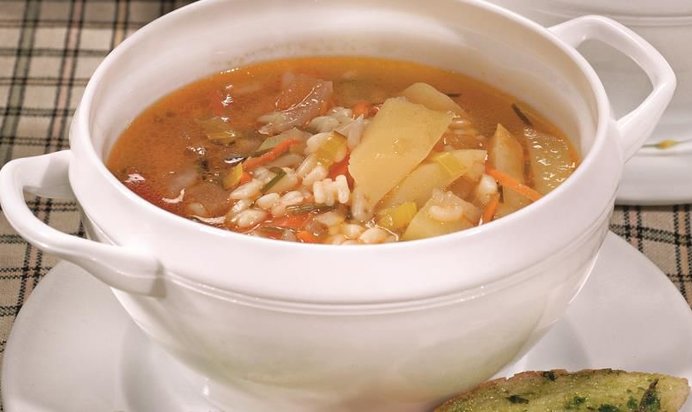 Овощной суп с песто