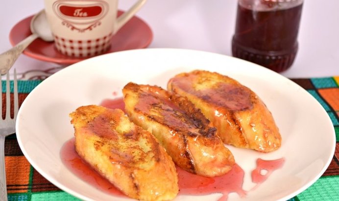 Сладкие гренки на завтрак