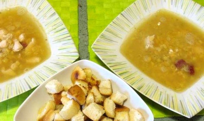 Гороховый суп на мясном бульоне