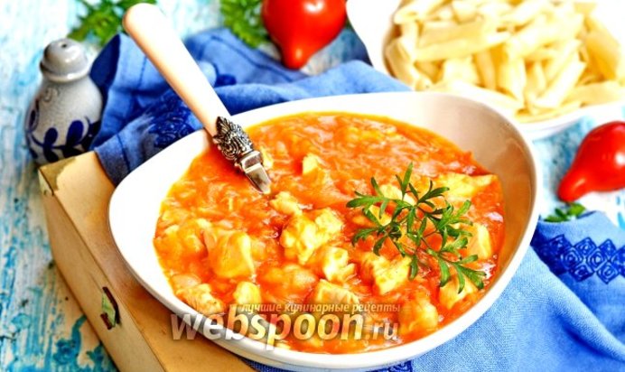 Гуляш из курицы в мультиварке