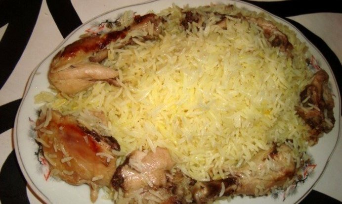 Азербайджанский плов с курицей