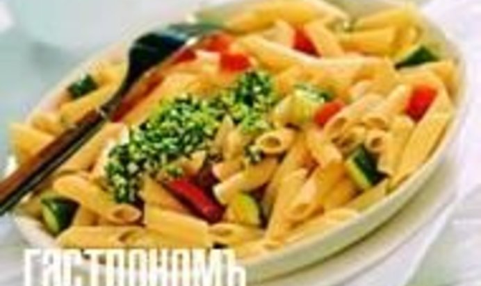 Макароны с песто из шпината