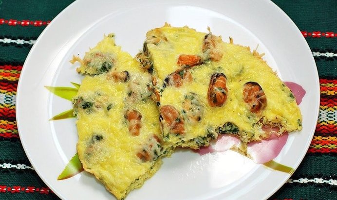 Яичница с мидиями