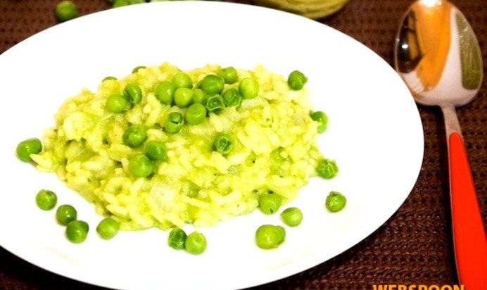 Ризотто с зелёным горошком