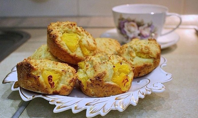 Кексы творожные с апельсином