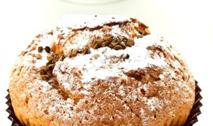 Постные кофейные маффины с миндалем