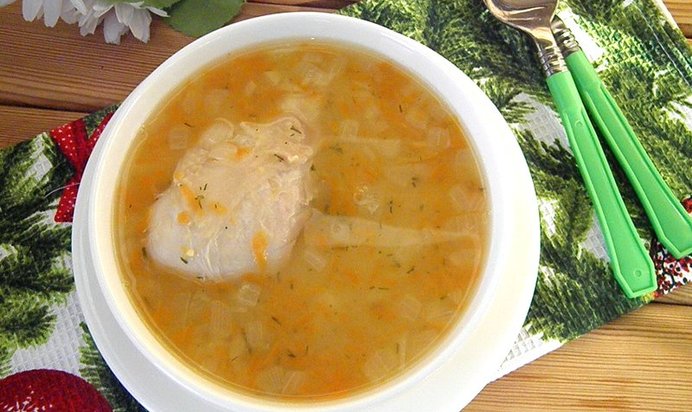 Гороховый суп с цыпленком