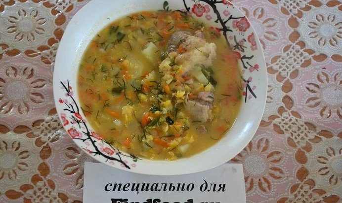 Быстрый гороховый суп со свининой