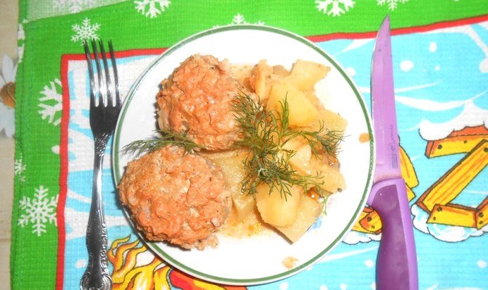 Ленивые голубцы с картофелем