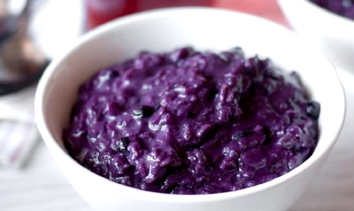 Черничная овсяная каша