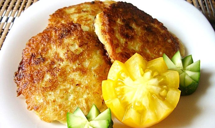 Оладьи из кабачков с фаршем