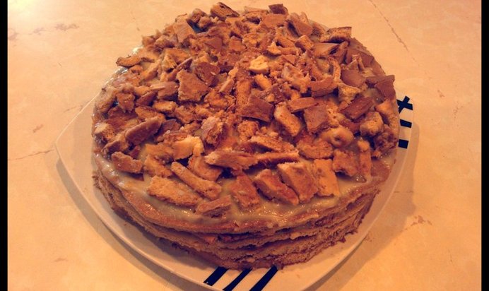 Быстрый торт с заварным кремом