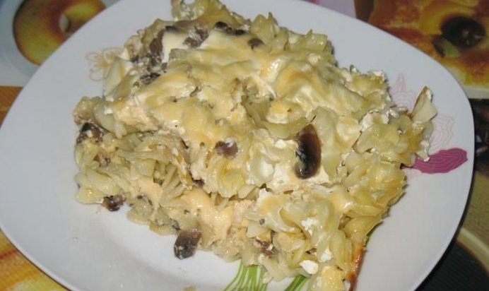 Ленивая лазанья с шампиньонами