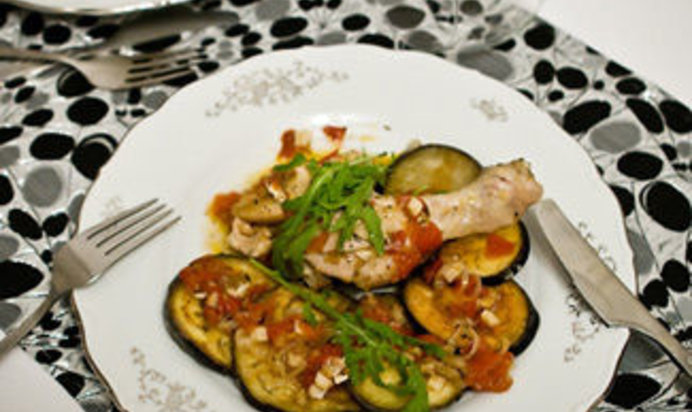 Poulet dArles - цыпленок с баклажанами