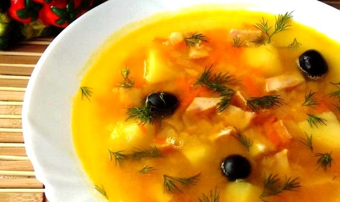 Гороховый суп с ветчиной