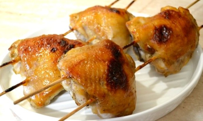 Шашлык из окорочков на сковороде