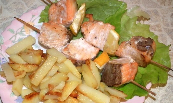 Шашлык из семги