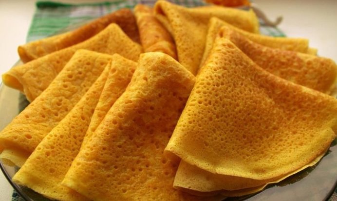 Тыквенно - лимонные блины с кардамоном