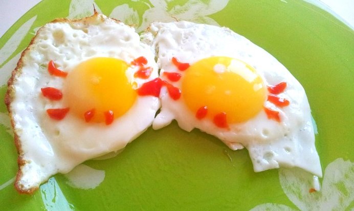 Яичница «Крабики»